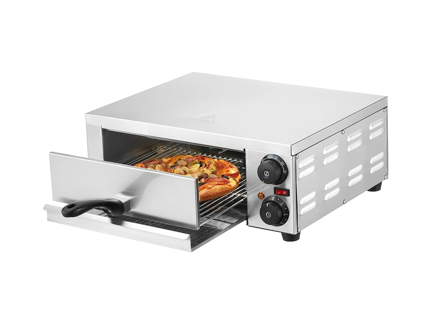 Four à Pizza SucceBuy Électrique de Comptoir, Taille de 30CM, 1500 W, avec Température Réglable et Minuterie de 0 à 120 Minutes