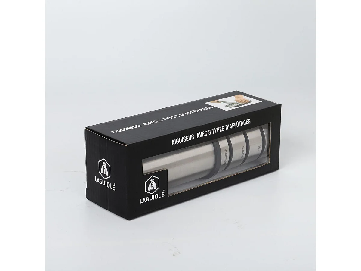 Aiguiseur 3 systèmes d'affûtage en acier inoxydable noir