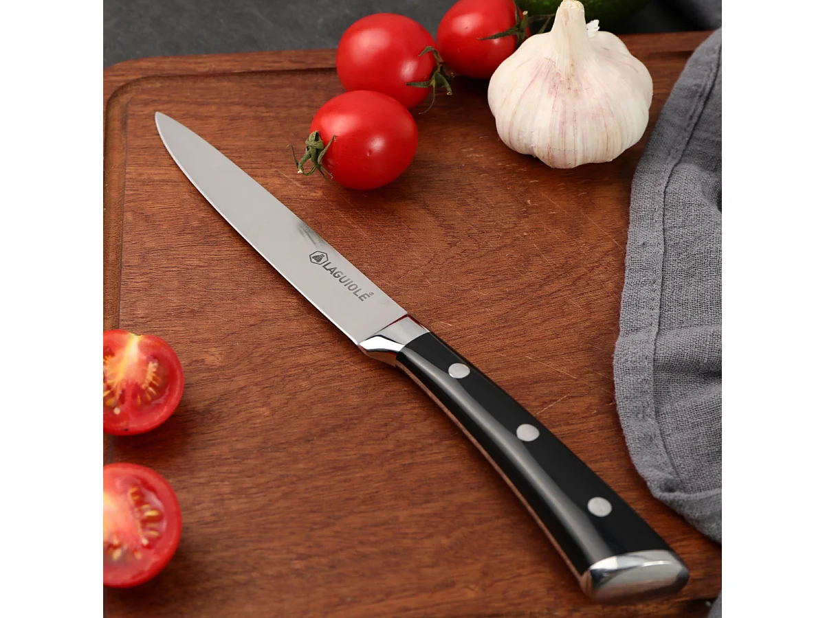 Couteau office noir 24cm - "Lustrobois"