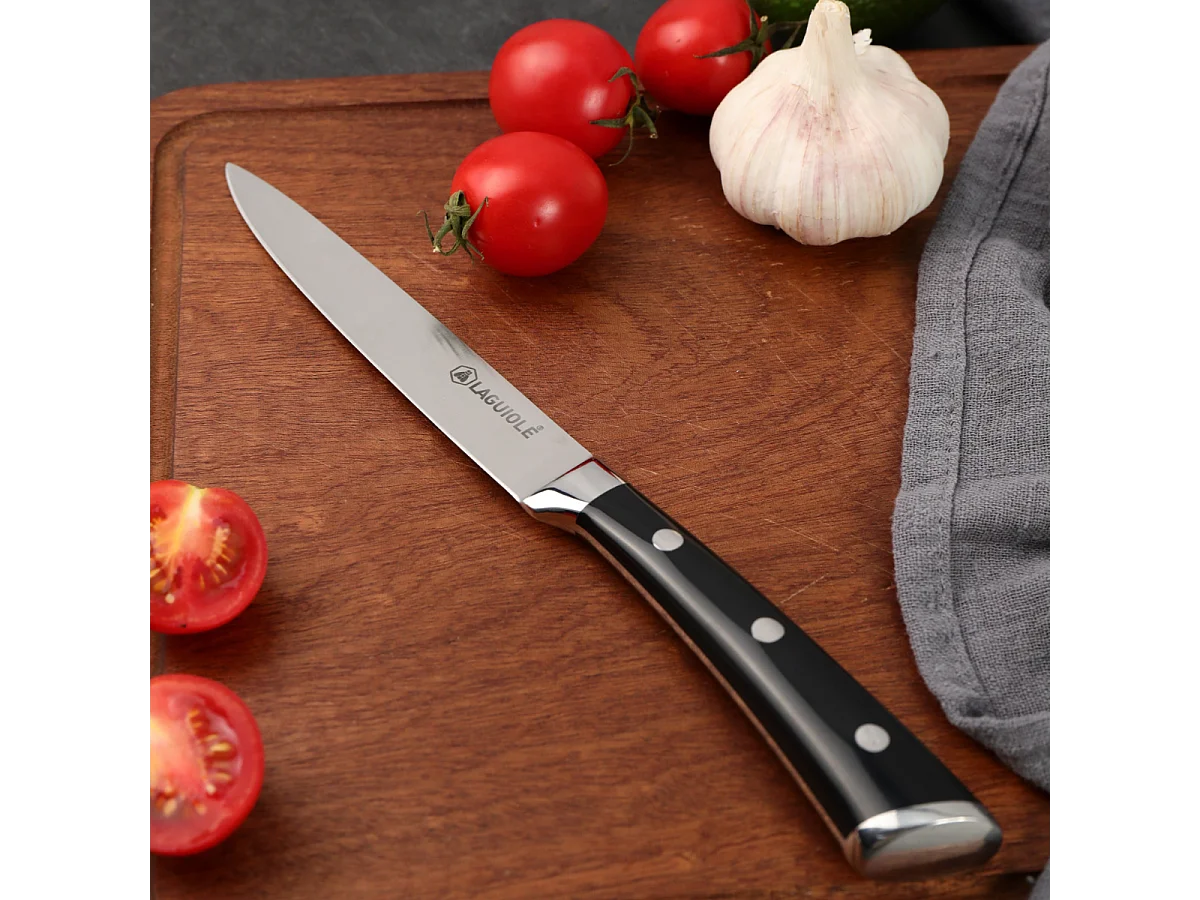 Couteau office noir 24cm - "Lustrobois"