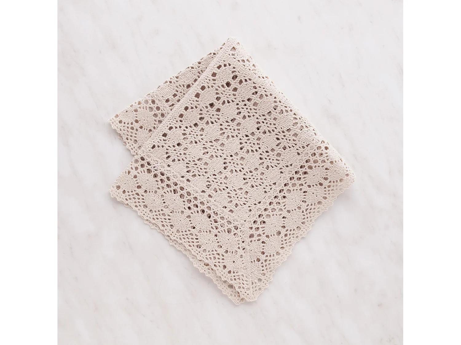 Napperon Folkelips Beige Moyen 45 x 45