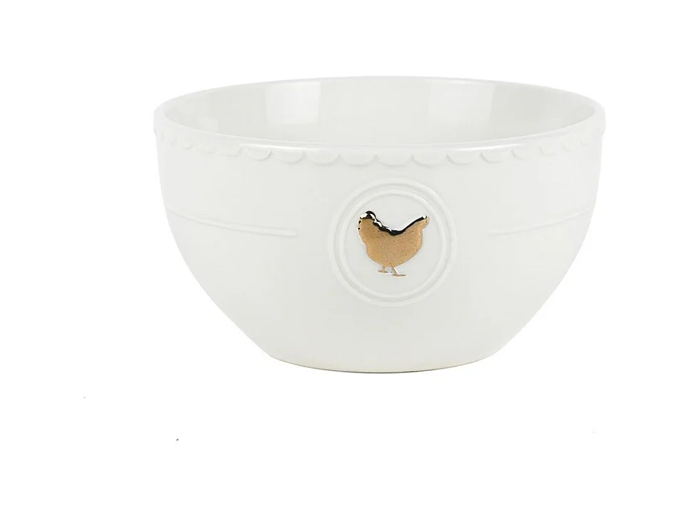 Service 18 pièces blanc et or - "Gallus"