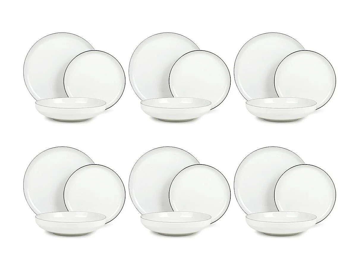 Service 18 pièces blanc - "Sélène"