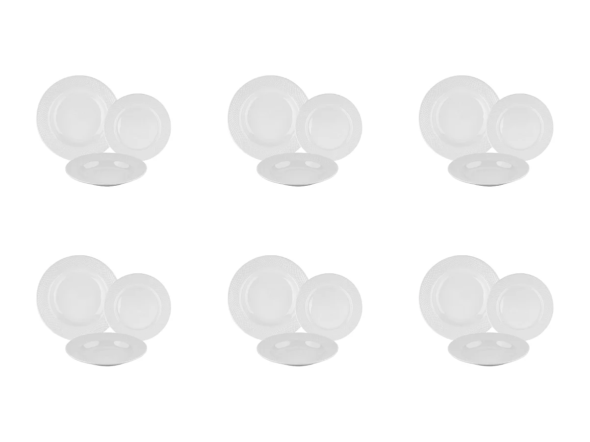 Service 18 pièces blanc - "Serenity