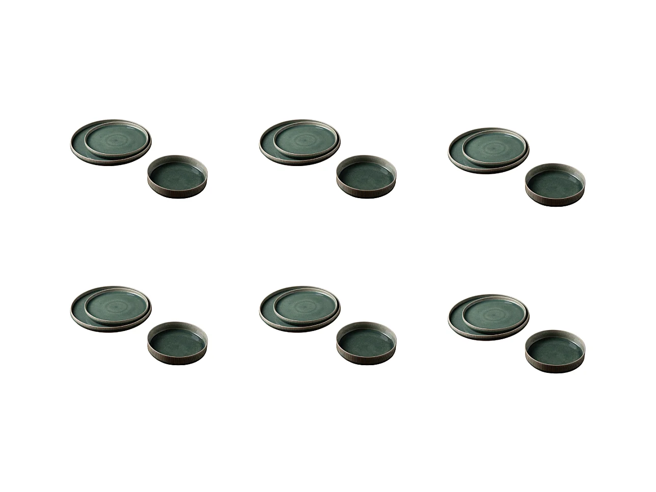 Service 18 pièces vert - "Jade"