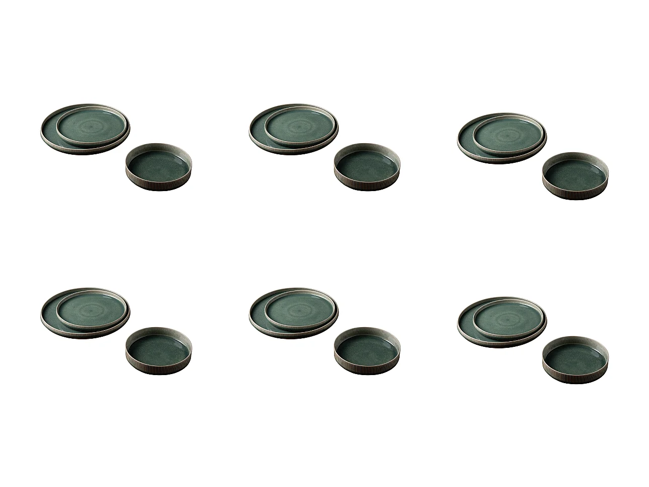 Service 18 pièces vert - "Jade"