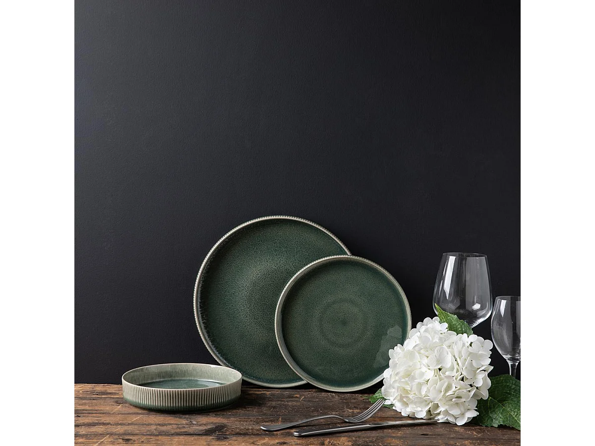 Service 18 pièces vert - "Jade"