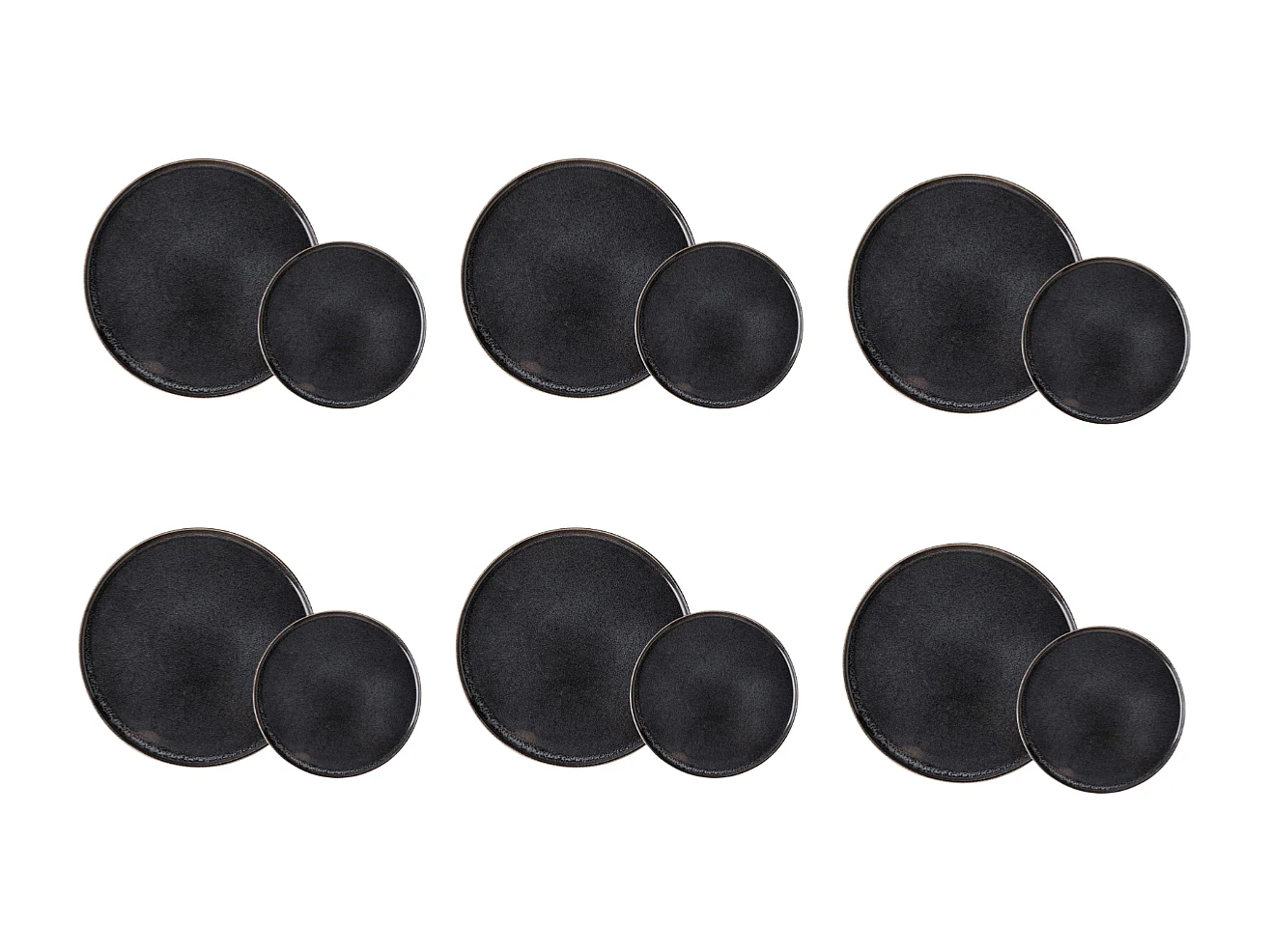 Service 12 pièces noir - "Charbon"