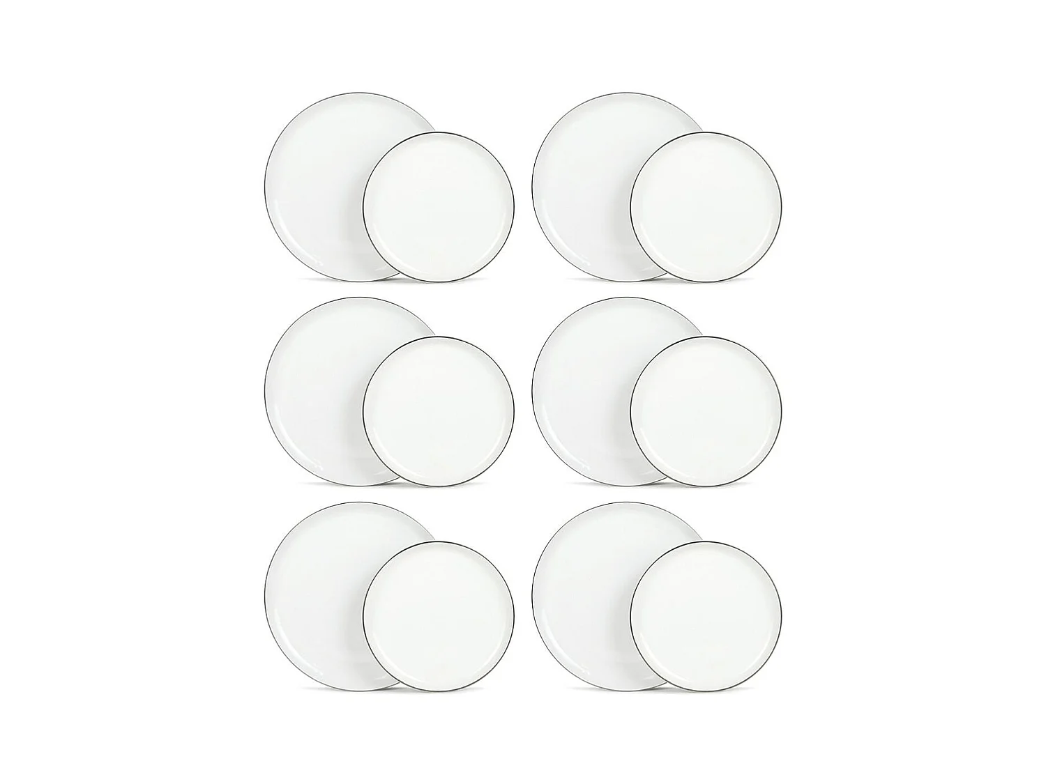 Service 12 pièces blanc - "Sélène"