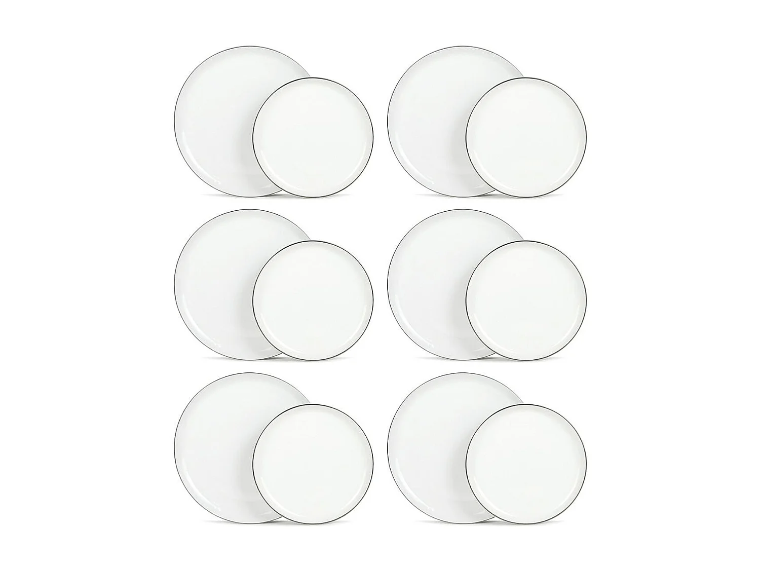 Service 12 pièces blanc - "Sélène"