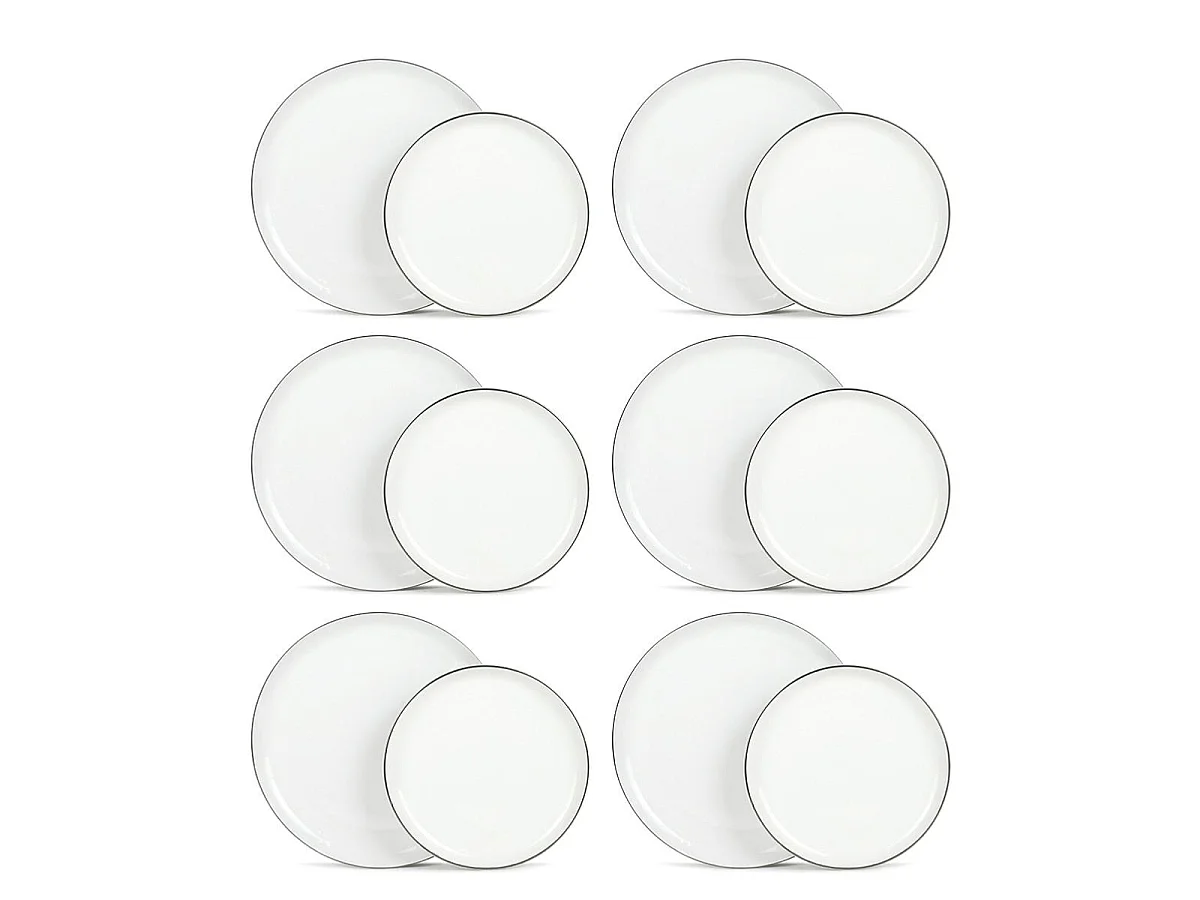 Service 12 pièces blanc - "Sélène"