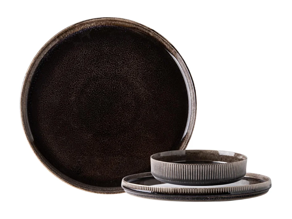 Service 18 pièces marron - "Cappuccino"