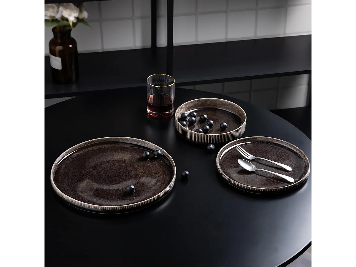 Service 18 pièces marron - "Cappuccino"