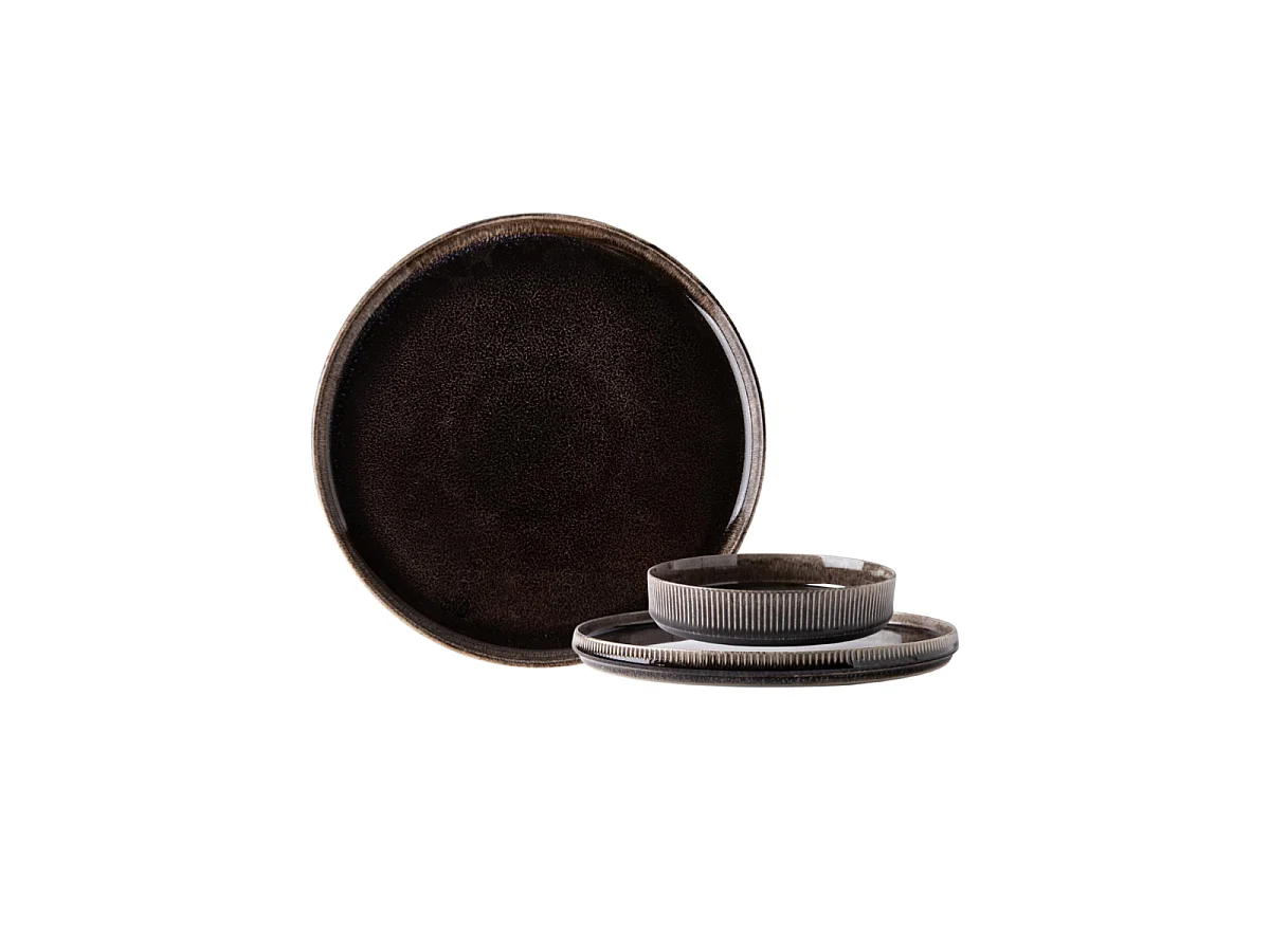 Service 18 pièces marron - "Cappuccino"
