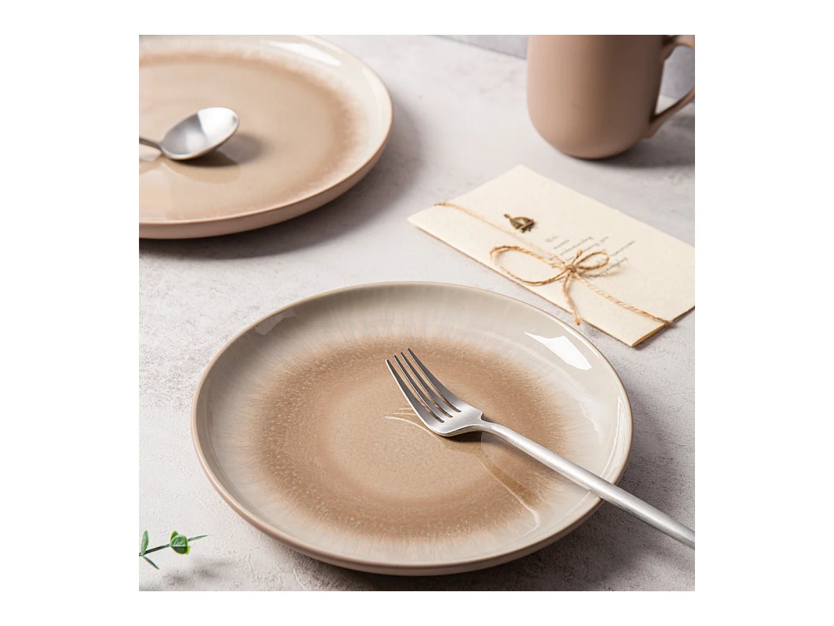 Service 12 pièces taupe - "Iris"