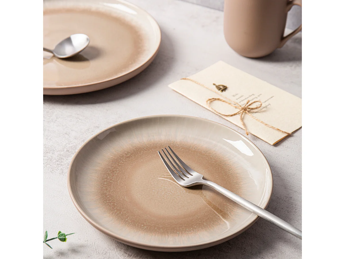 Service 12 pièces taupe - "Iris"