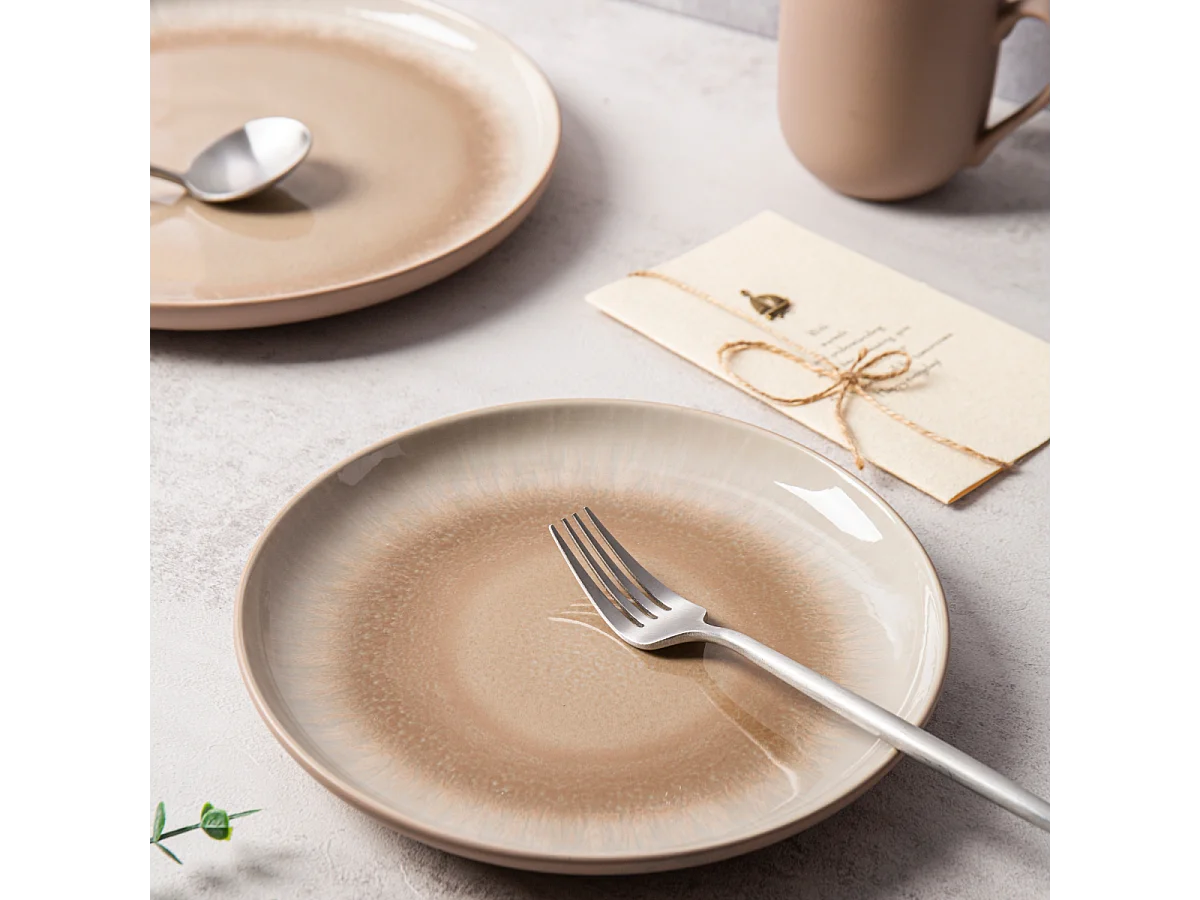 Service 12 pièces taupe - "Iris"