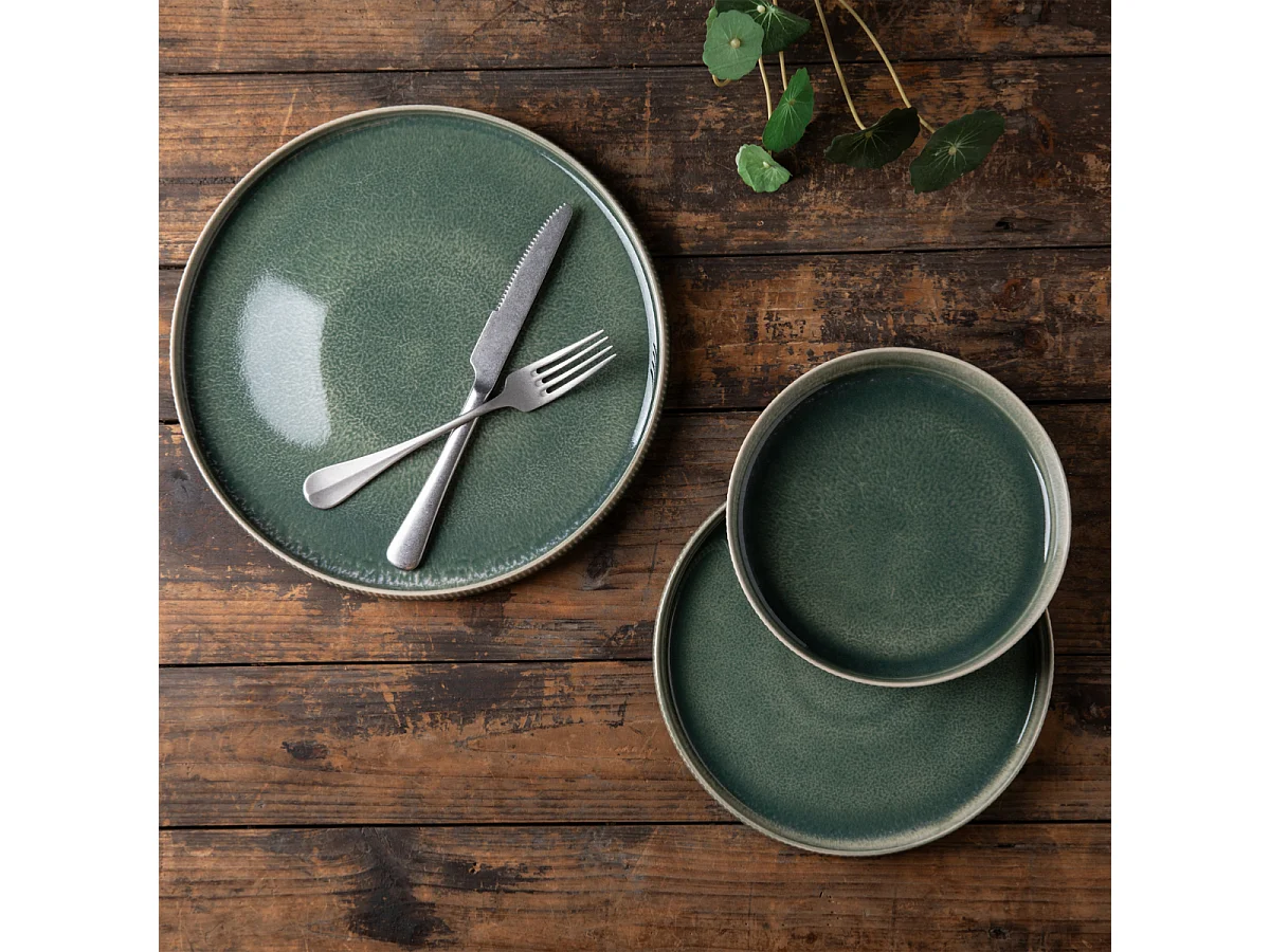 Service 12 pièces vert - "Jade"