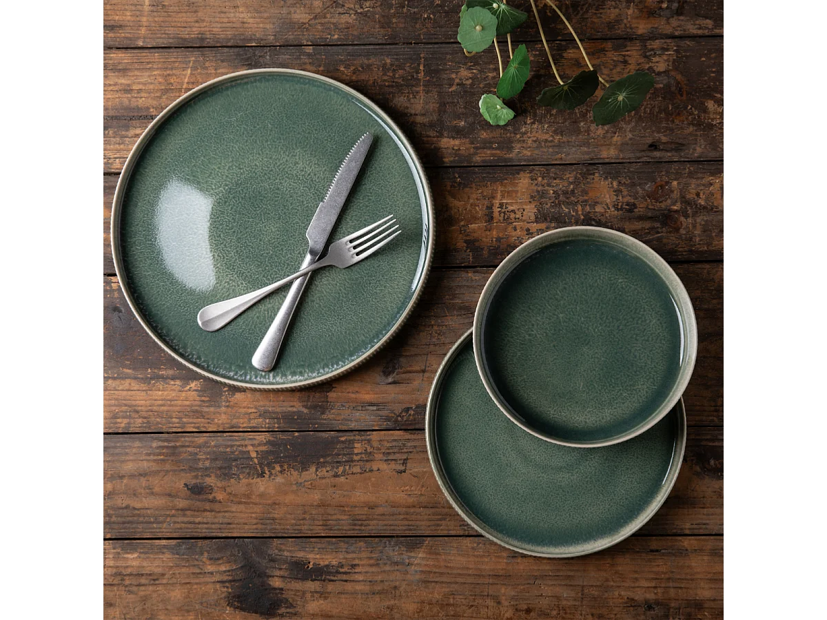 Service 12 pièces vert - "Jade"