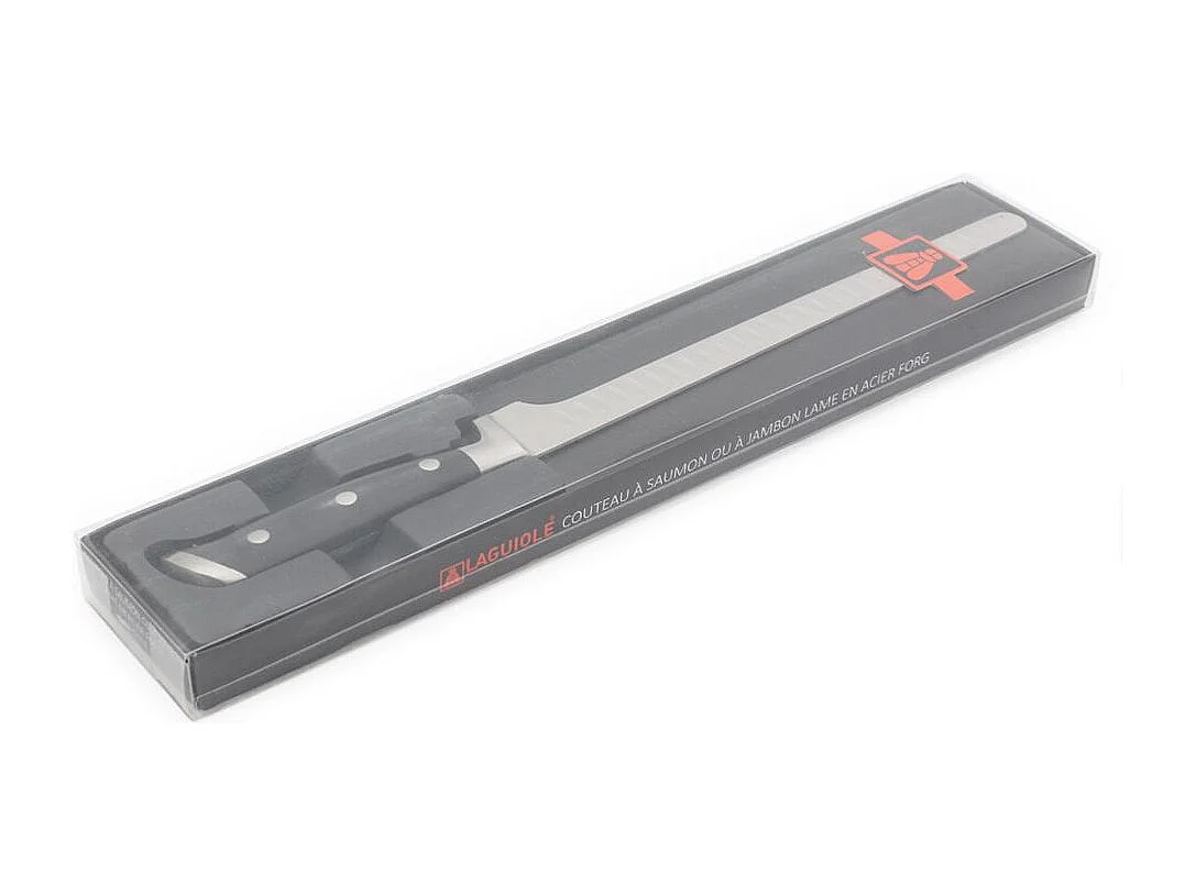 Couteau à saumon/jambon noir 38,5cm - "Classique"