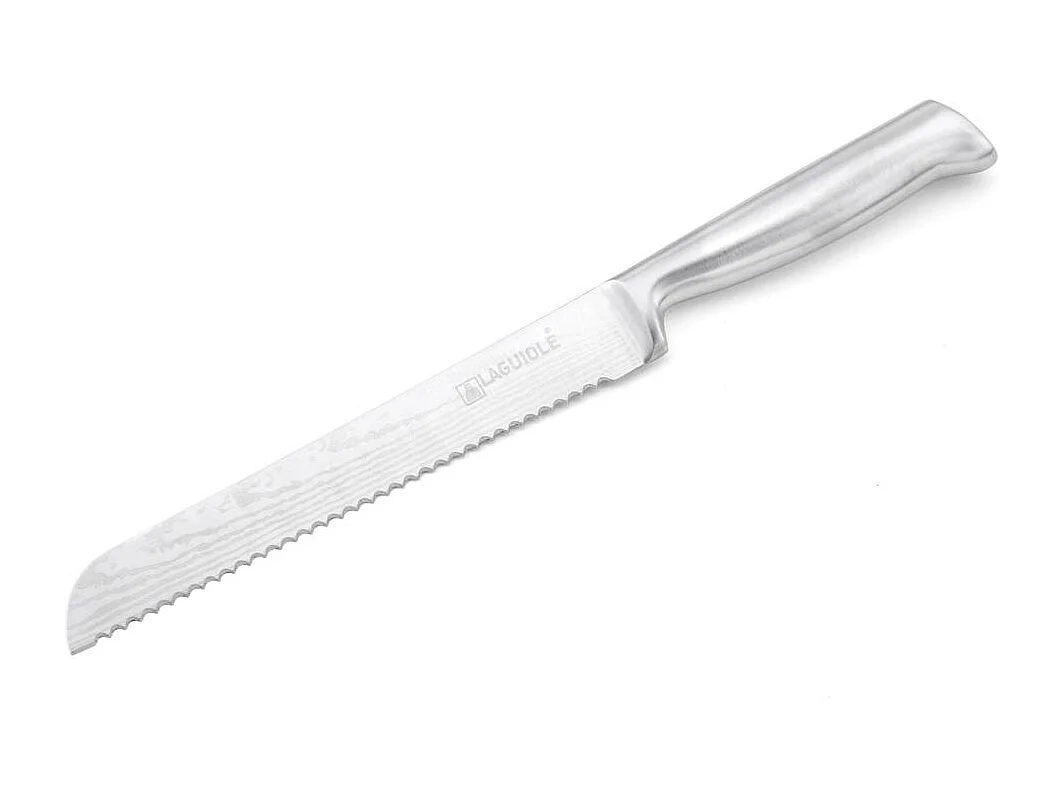 Couteau à pain argent 33,5cm - "Nouvelle Vague