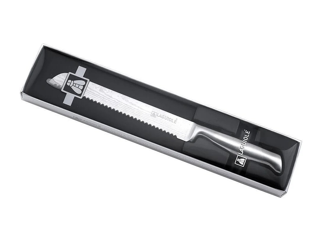 Couteau à pain argent 33,5cm - "Nouvelle Vague