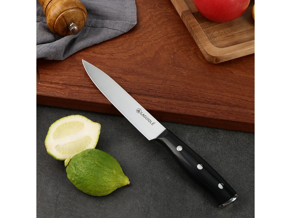 Couteau office noir 24cm - "Gleam"