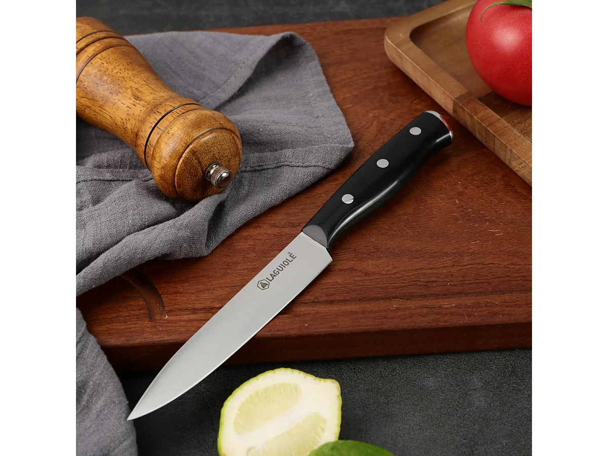 Couteau office noir 24cm - "Gleam"