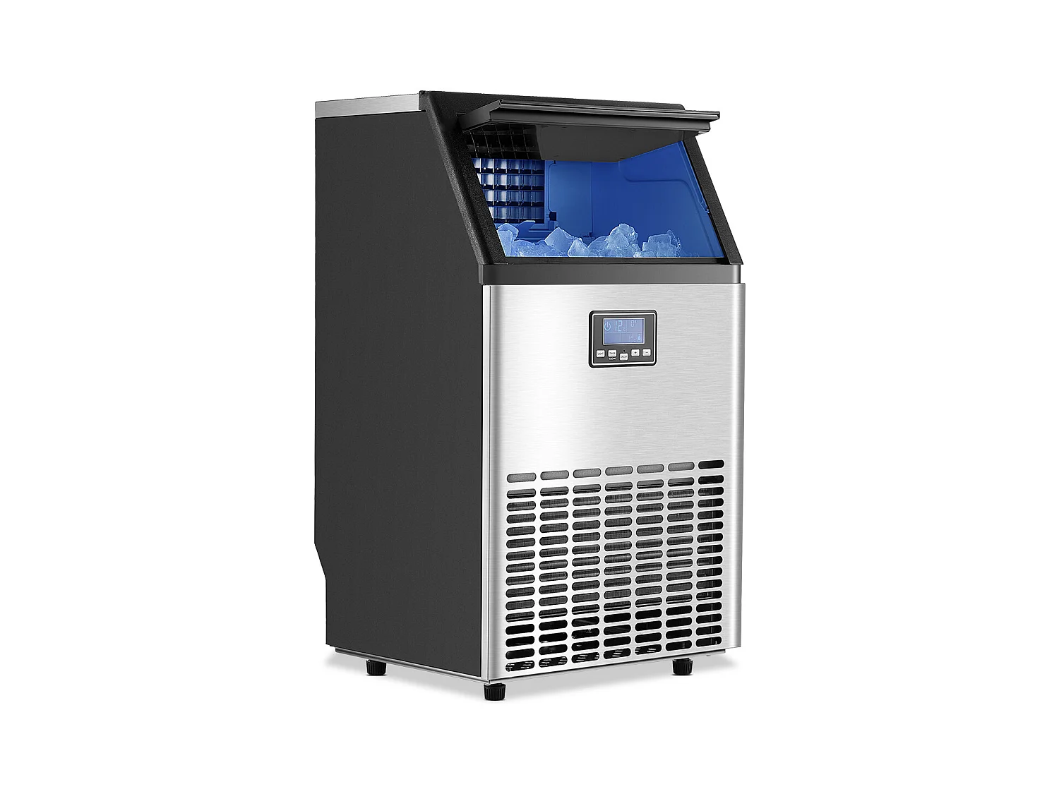 Machine à Glaçons SucceBuy Machine Commerciale de Glaçon 45.36 kg/Jour avec l'Affichage à LED pour la Gastronomie