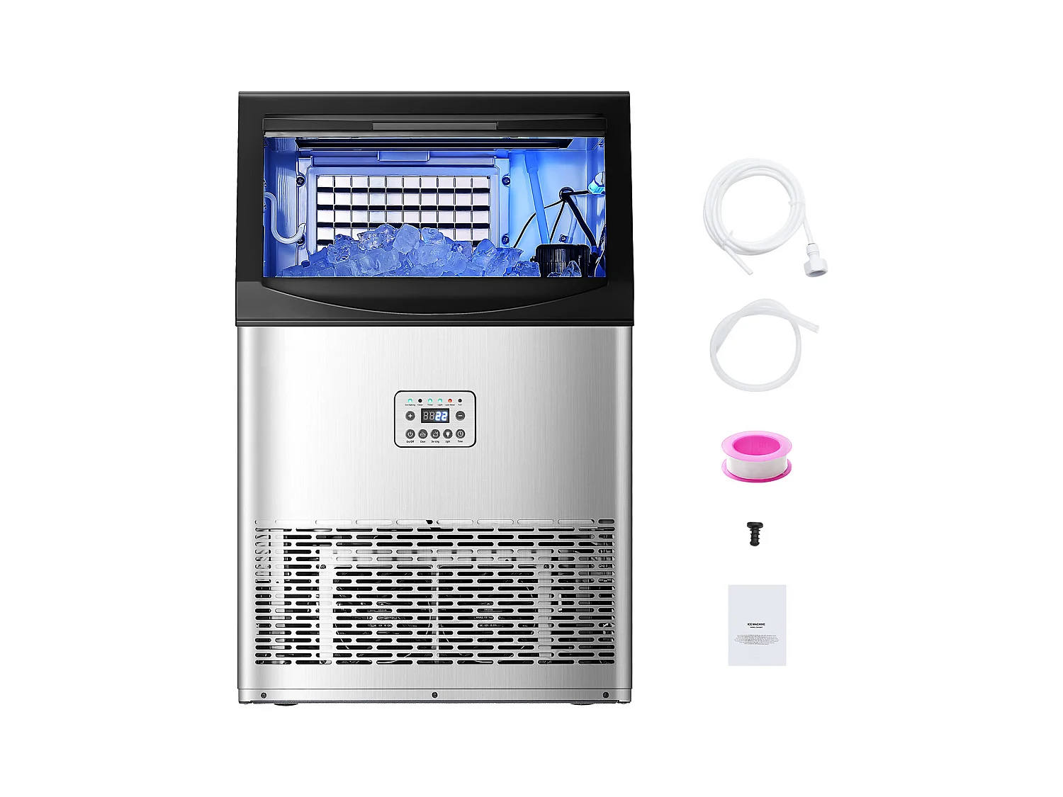 Machine à Glaçons SucceBuy Machine Commerciale de Glaçon avec l'Affichage à LED 40.82 kg/Day pour la Gastronomie