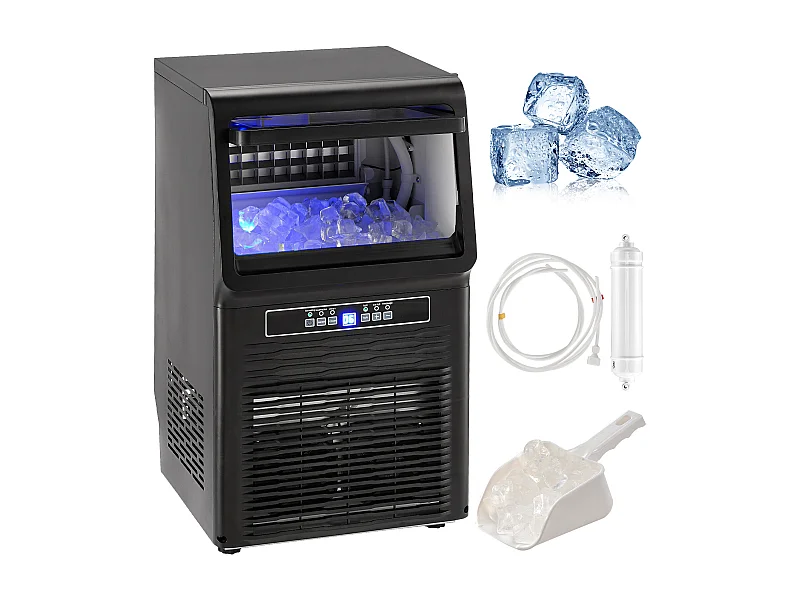 Macchina per il Ghiaccio SucceBuy Fabbricatore di Ghiaccio Professionale, 31.75 kg/24 h, Armadio Autonomo, 36 Cubetti