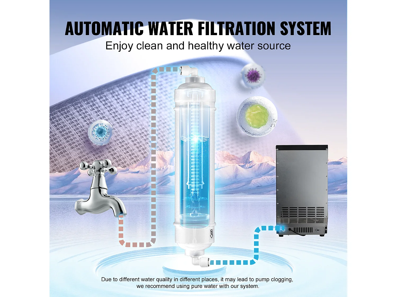 Machine à Glaçons SucceBuy Machine à Glaçons Commerciale 31.75 kg/24 h, Armoire Autonome, 36 Glaçons