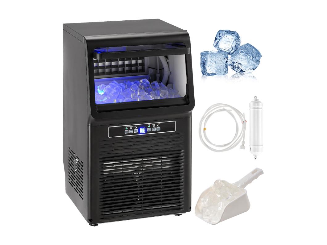 Máquina de Hielo SucceBuy Máquina de Hielo Comercial, 31.75 kg/24 h, Gabinete Independiente, 36 Cubos
