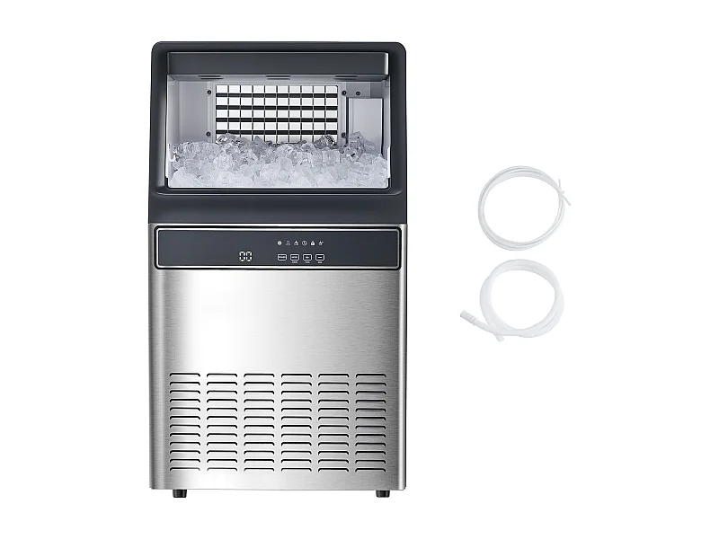 Máquina de Gelo SucceBuy Máquina de Gelo Independente, 50 Cubos, Capacidade 50 kg/24 h para Casa e Bar