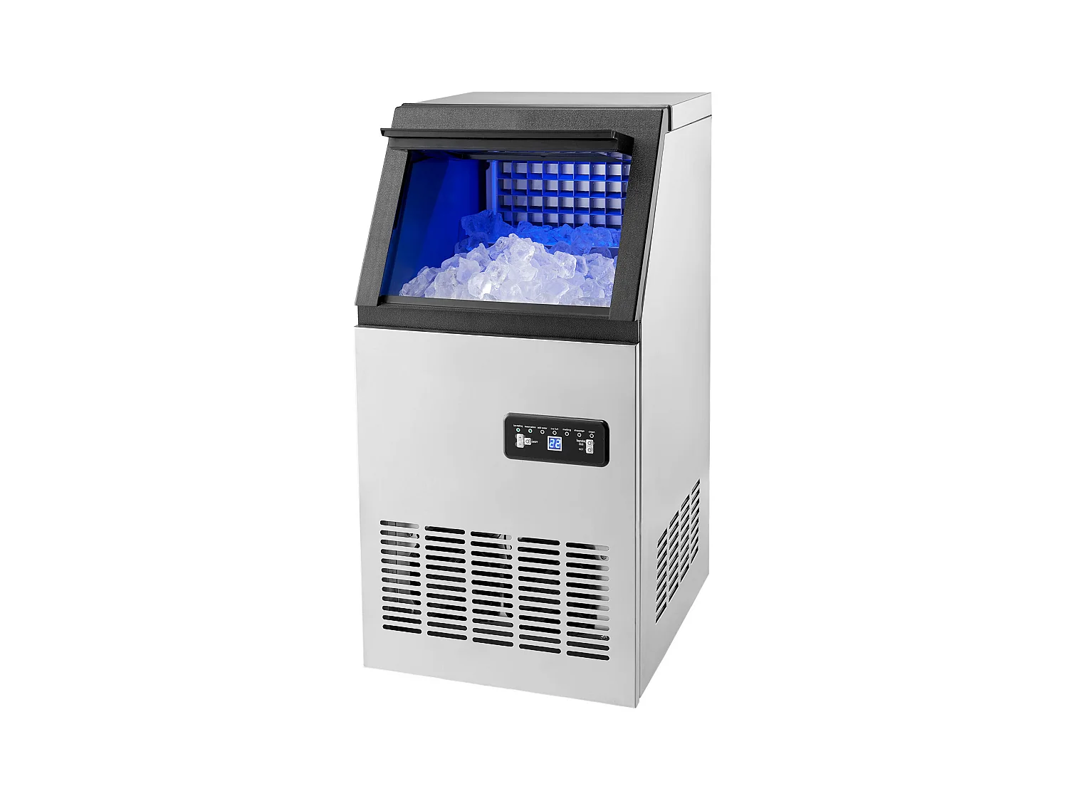 Machine à Glaçons SucceBuy Machine Commerciale de Glaçon 45.36 kg/Jour avec l'Affichage à LED pour la Gastronomie