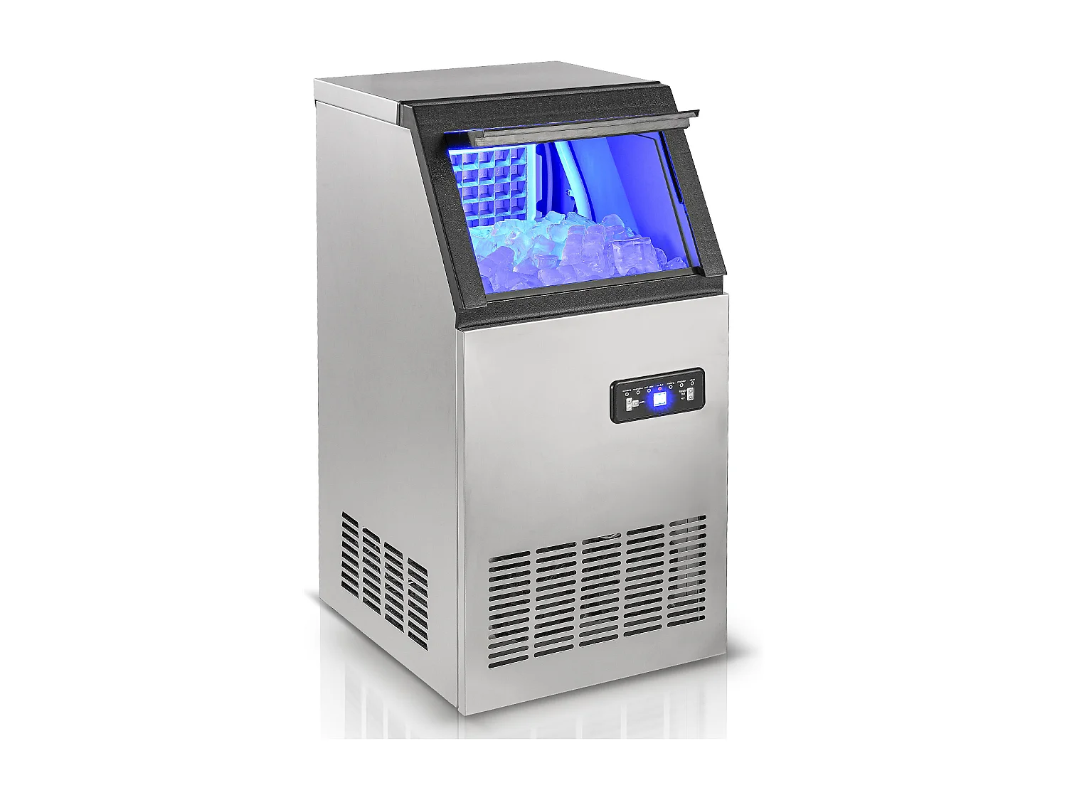 Machine à Glaçons SucceBuy Machine à Glaçons Commerciale 38 kg/24 h, Armoire Autonome, 40 Glaçons