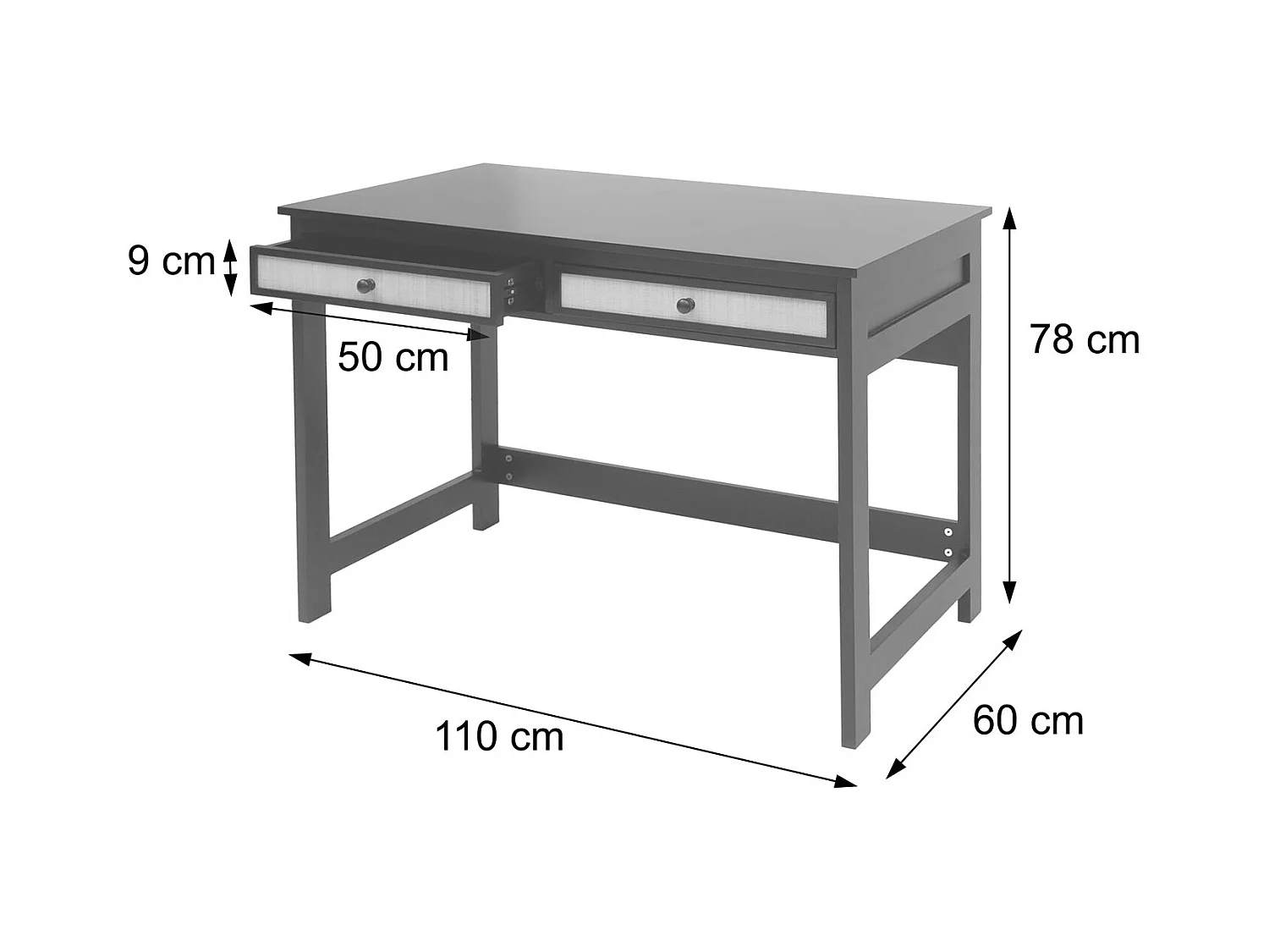 Bureau MCW-O36,  noir
