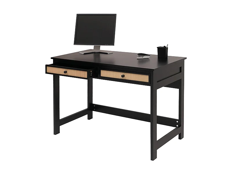 Schreibtisch MCW-O36, Schwarz