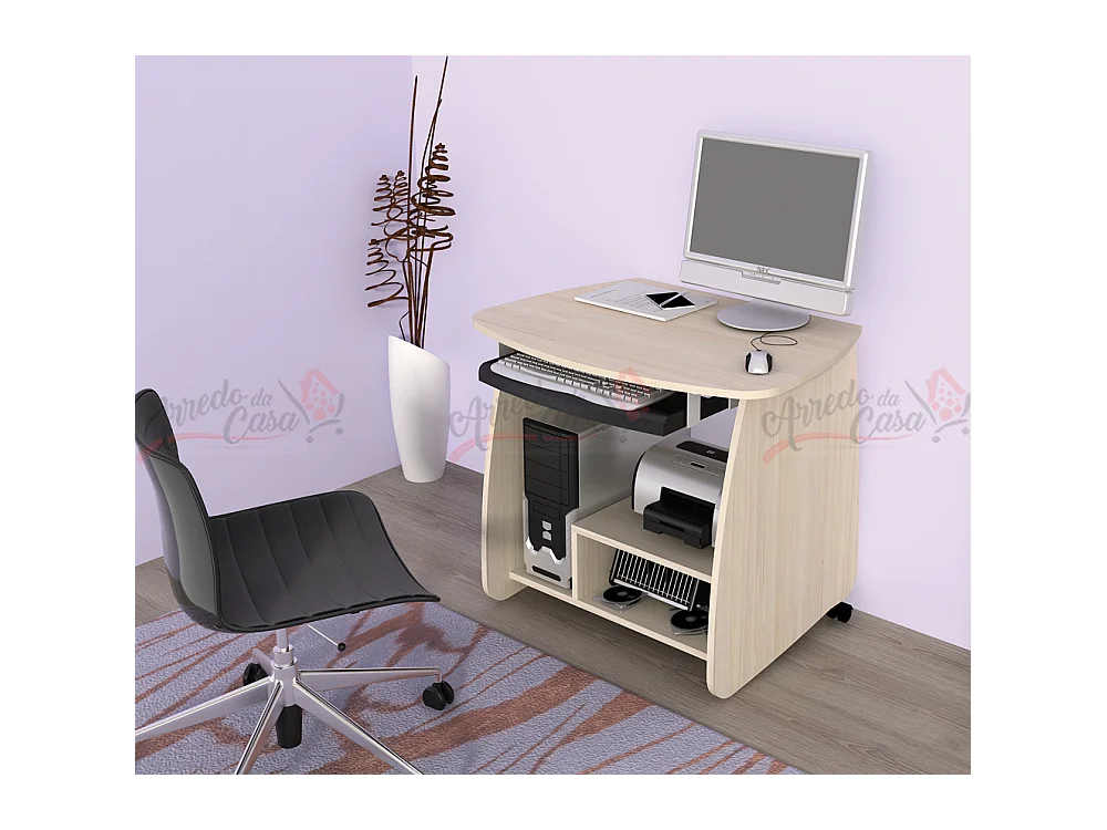 Scrivania pc e stampante rovere sabbia UG5