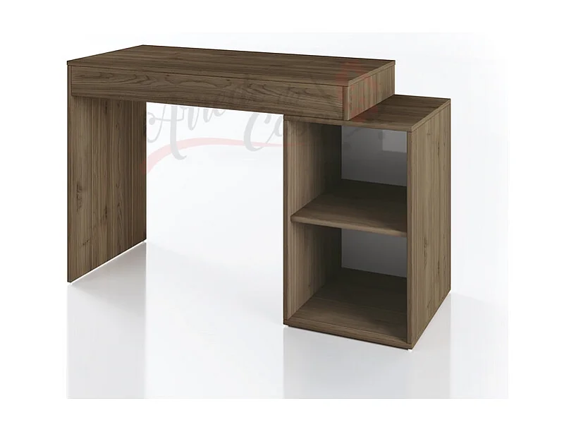 Scrivania per cameretta con due ripiani 120x75 castagno SCI7