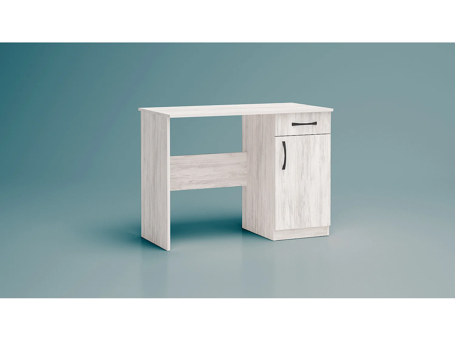 Scrivania per camera effetto legno con anta 100x74 legno bianco SCG2