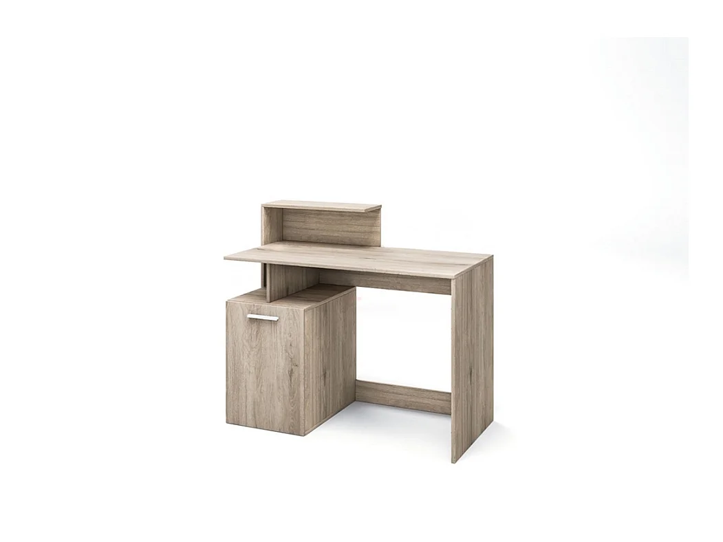 Scrivania da camera design moderno 110x95 rovere chiaro SCI14