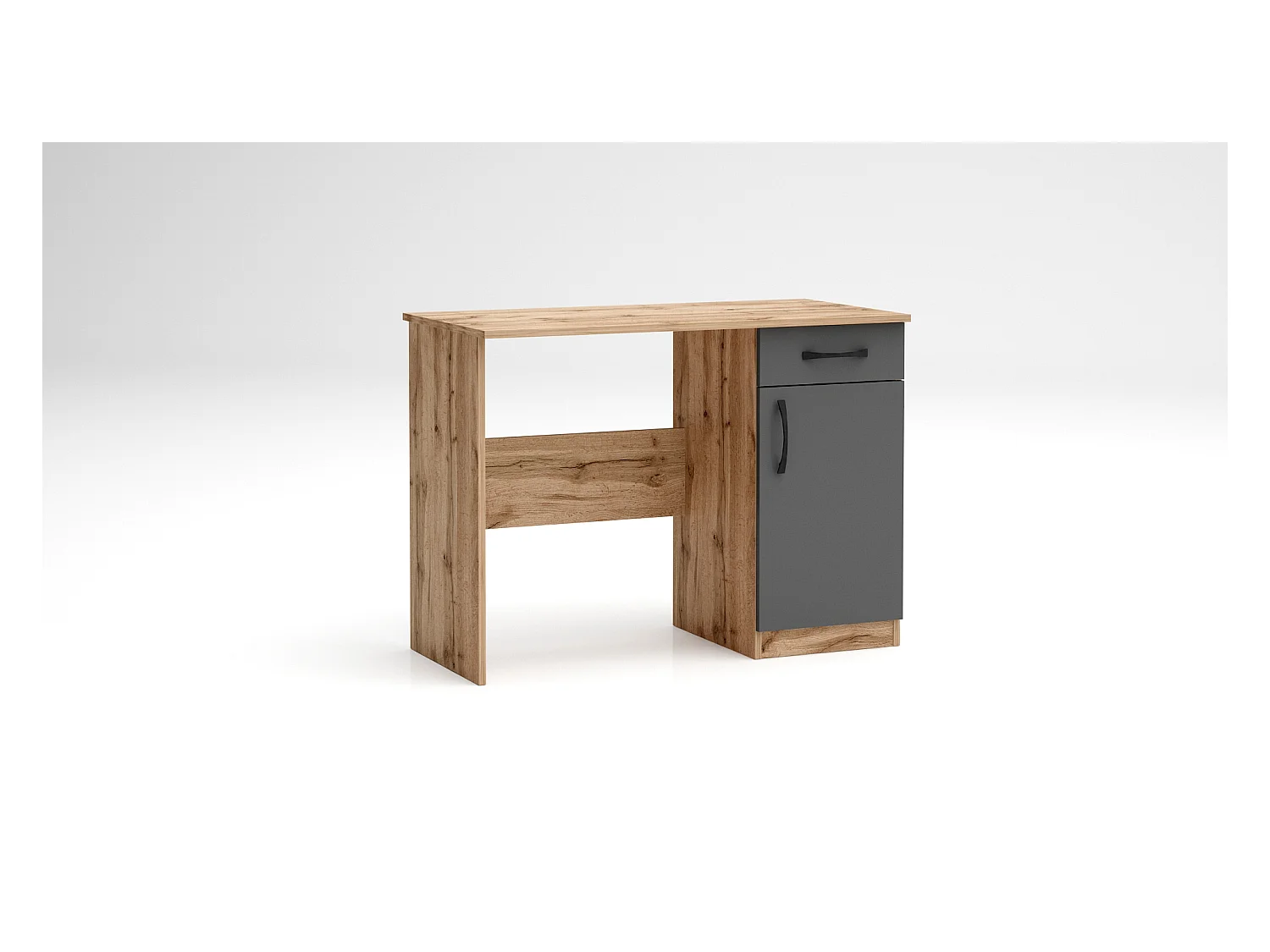 Scrivania per camera effetto legno con anta 100x74 rovere e antracite SCG2