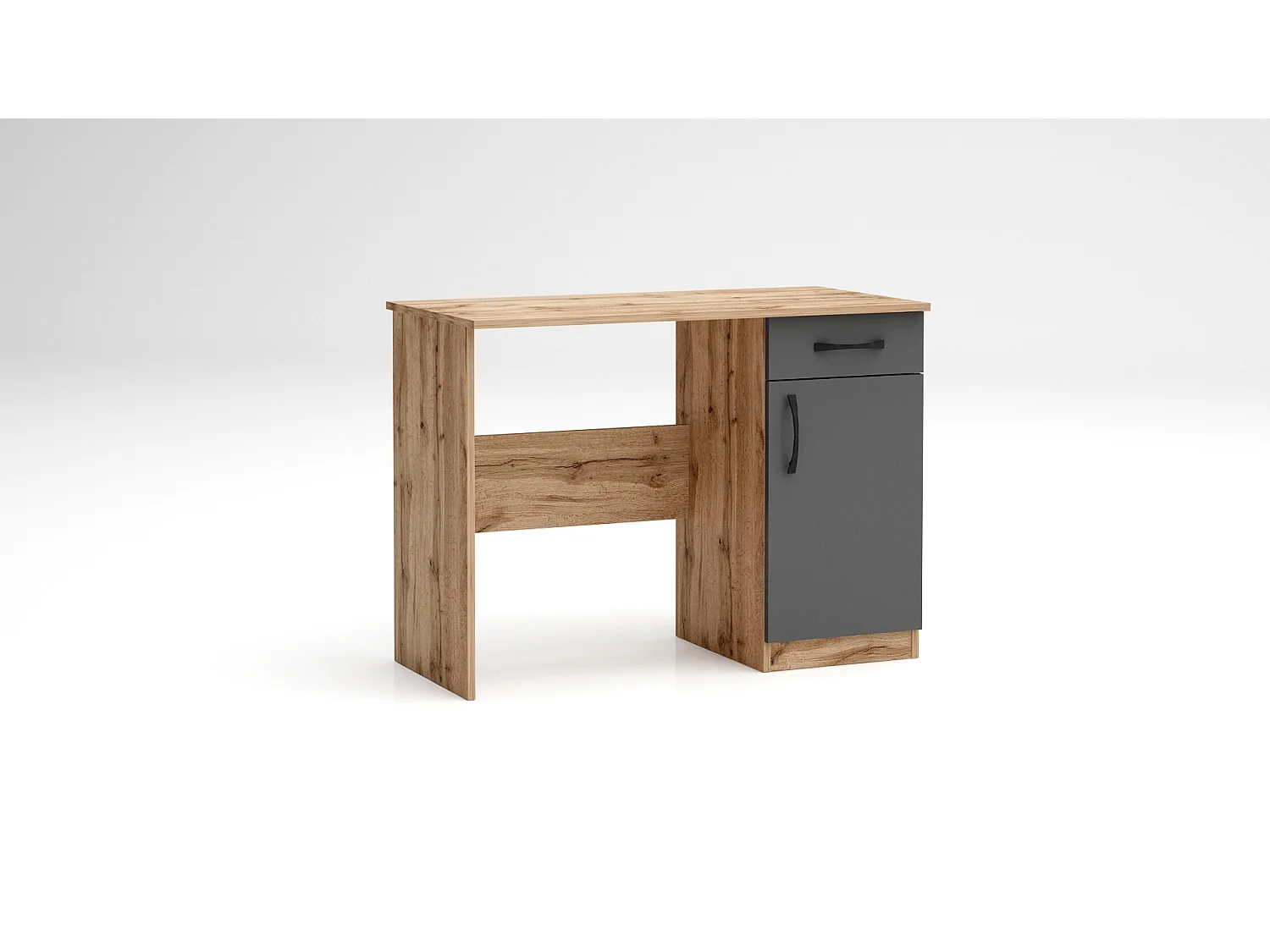 Scrivania per camera effetto legno con anta 100x74 rovere e antracite SCG2