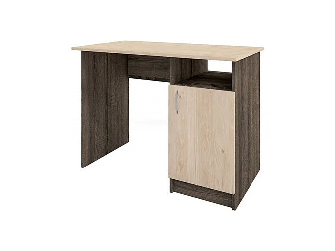 Scrivania da camera moderna con uno sportello 100x73,1 rovere chiaro e wenge SCI16