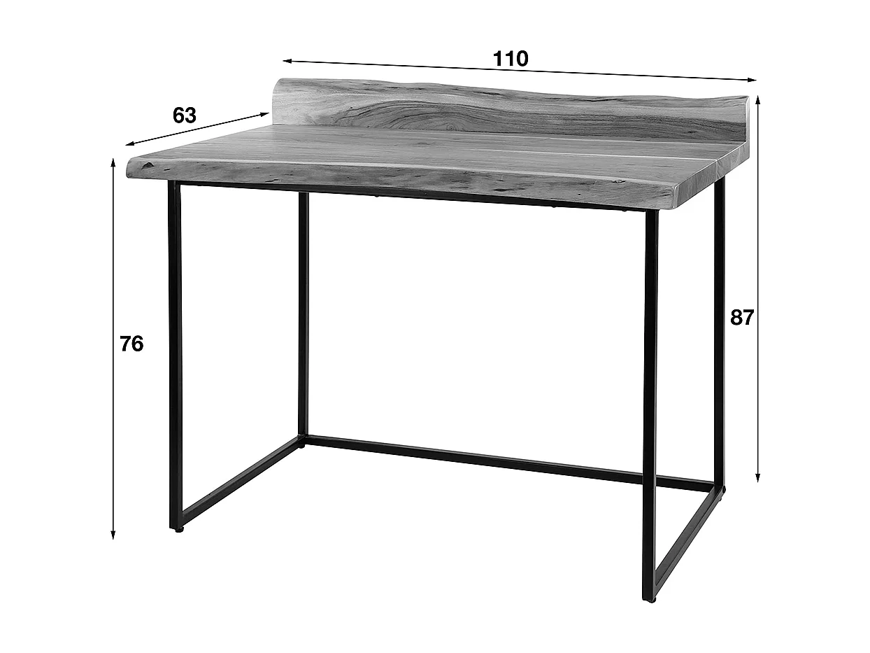Scrivania - marrone Legno - 60 x 110 cm - FERHA