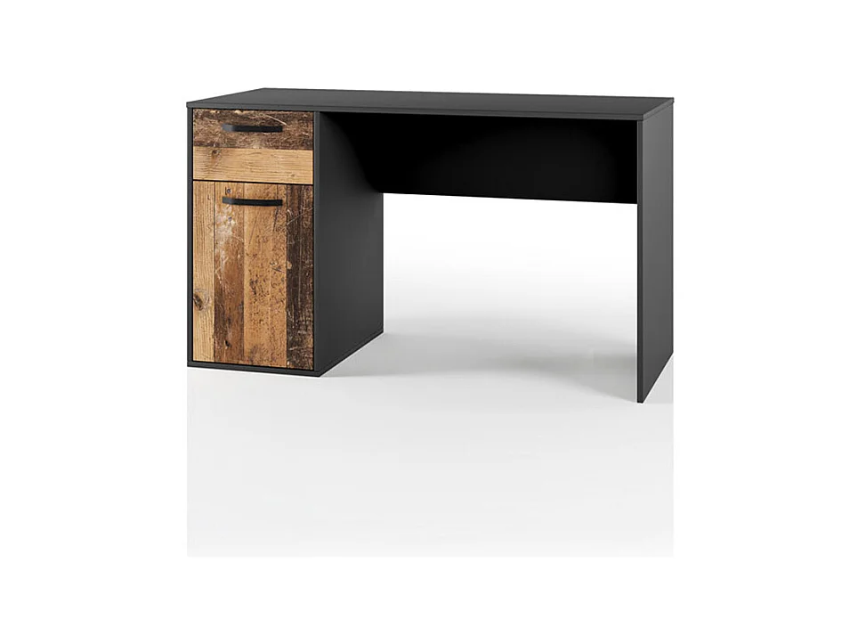 Scrivania da camera design moderno effetto legno 130x75 effetto legno e antracite SCI22