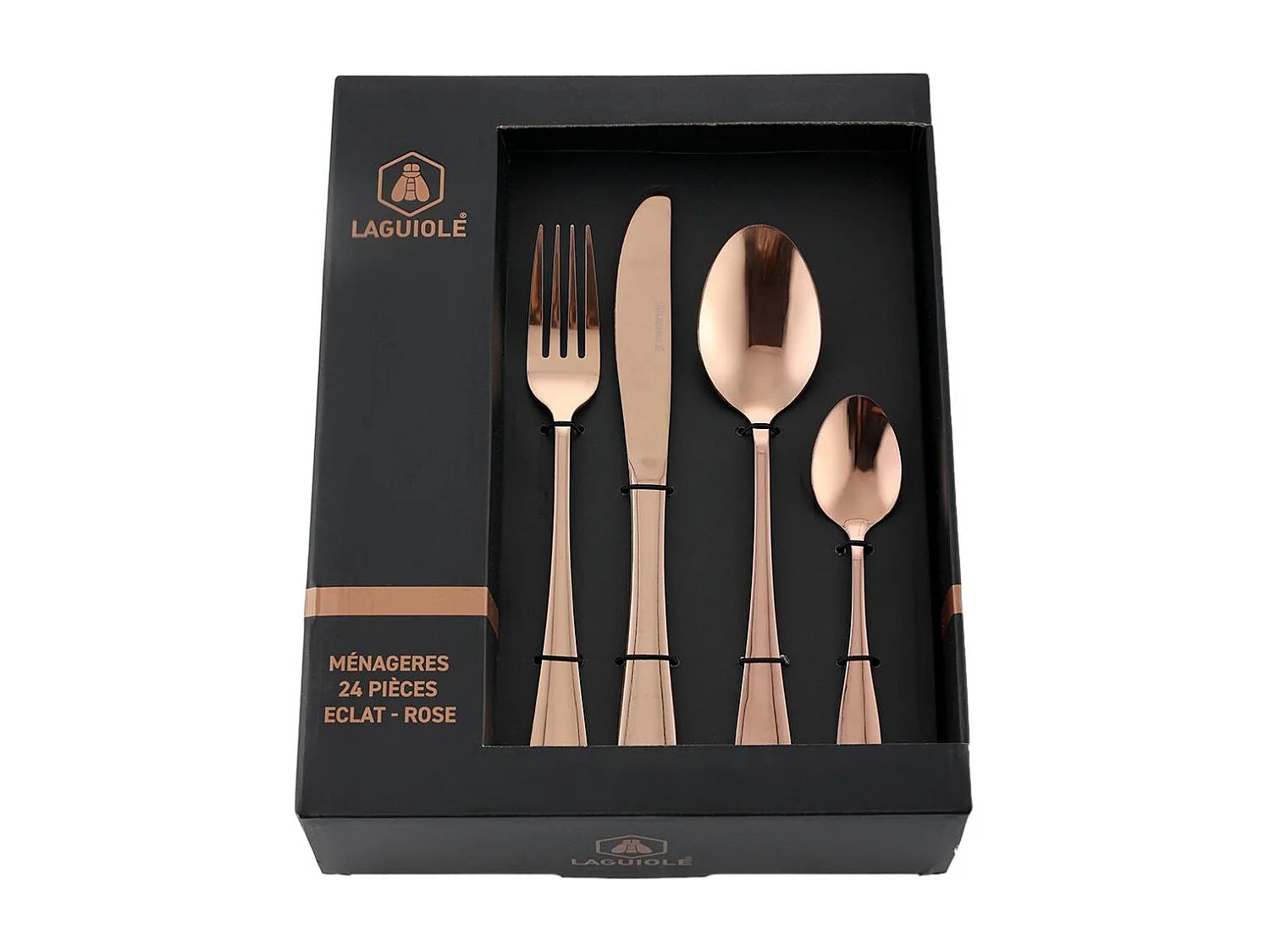 Ménagère 24 pièces - "Eclat Rose"