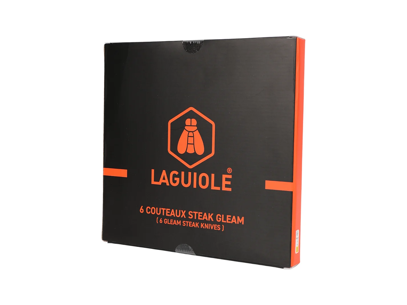 Set de 6 couteaux à steak en acier noir - "Gleam"