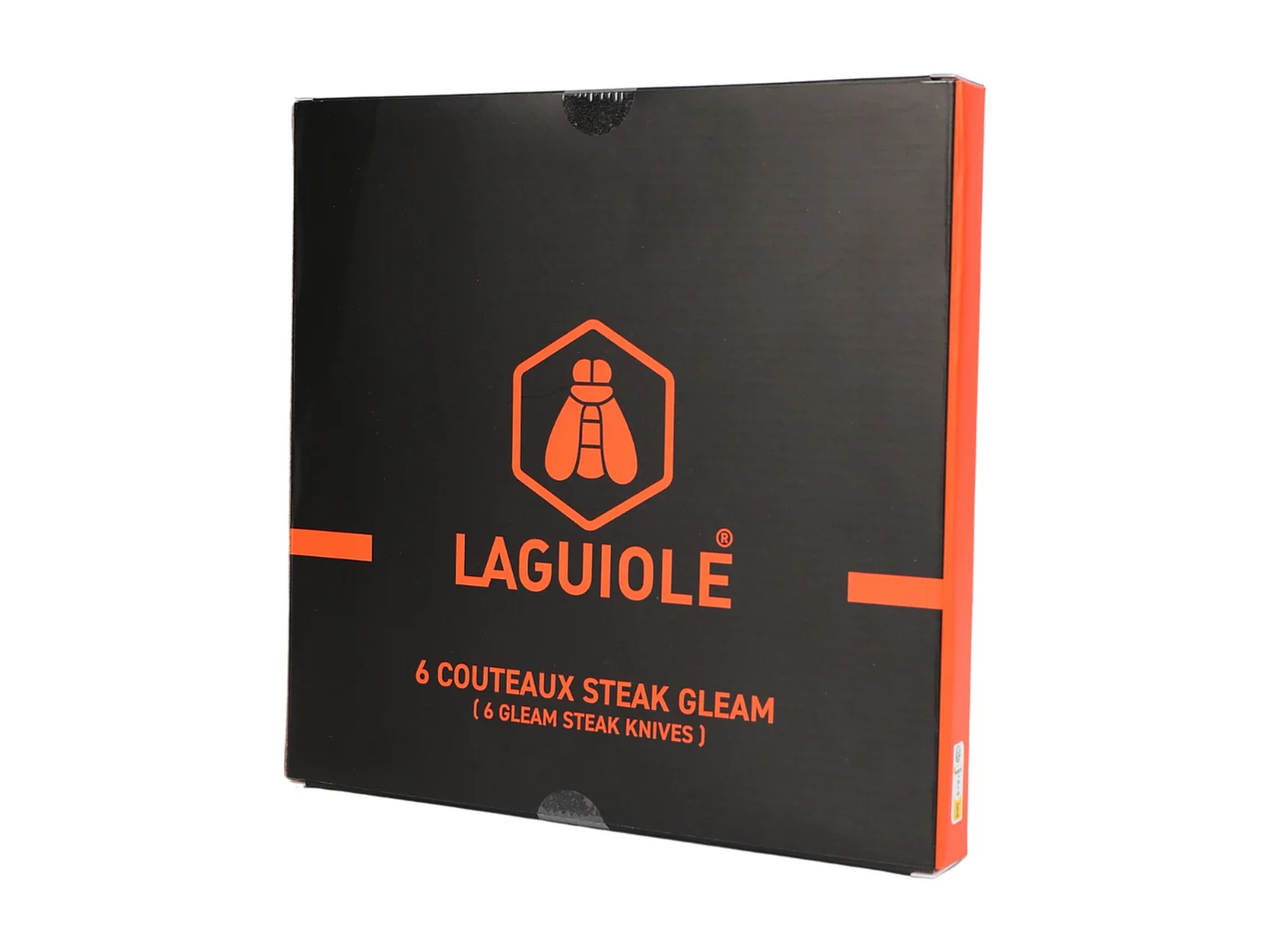 Set de 6 couteaux à steak en acier noir - "Gleam"